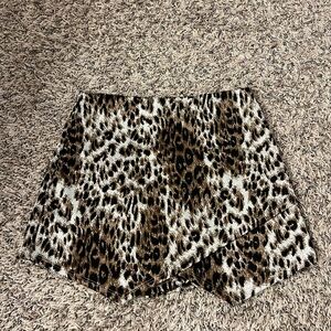 leopard print skort
